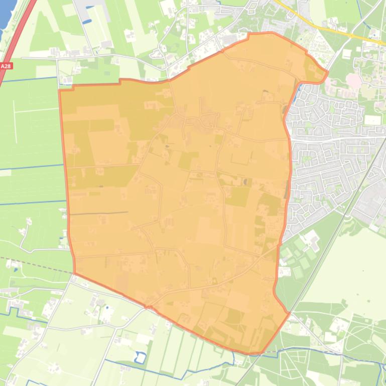 Kaart van de buurt Verspreide huizen Telgt.