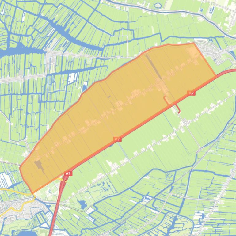 Kaart van de buurt Verspreide huizen ten noorden van De Middentocht.