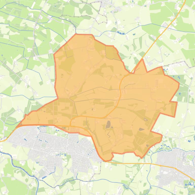 Kaart van de buurt Verspreide huizen ten noorden van Scherpenzeel.