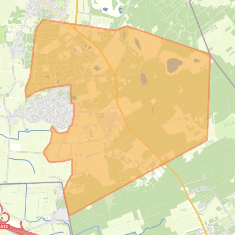 Kaart van de buurt Verspreide huizen ten oosten van Ossendrecht.