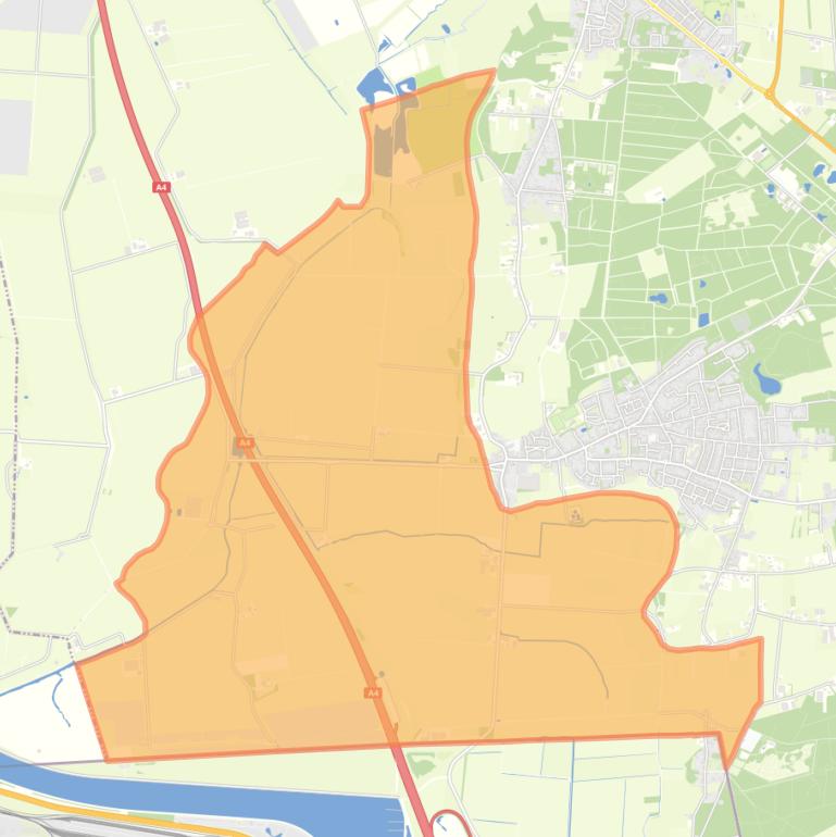 Kaart van de buurt Verspreide huizen ten westen van Ossendrecht.