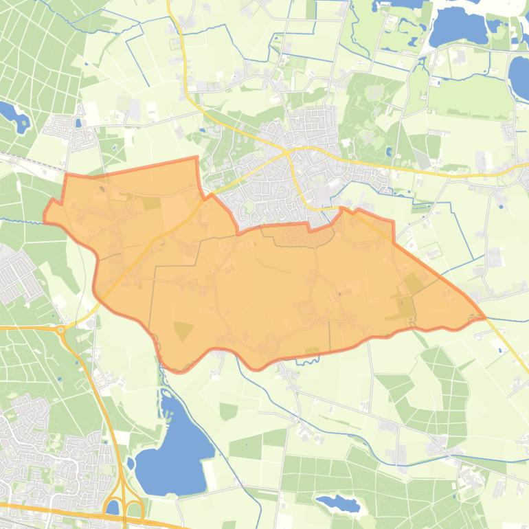 Kaart van de buurt Verspreide huizen ten zuidwesten van Bakel.