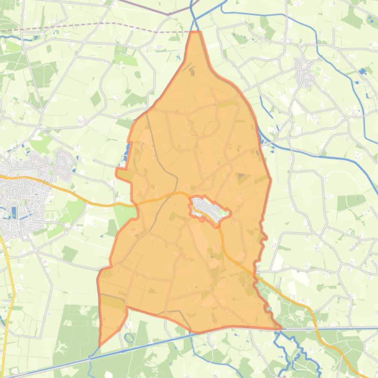 Kaart van de buurt Verspreide huizen Tilligte.