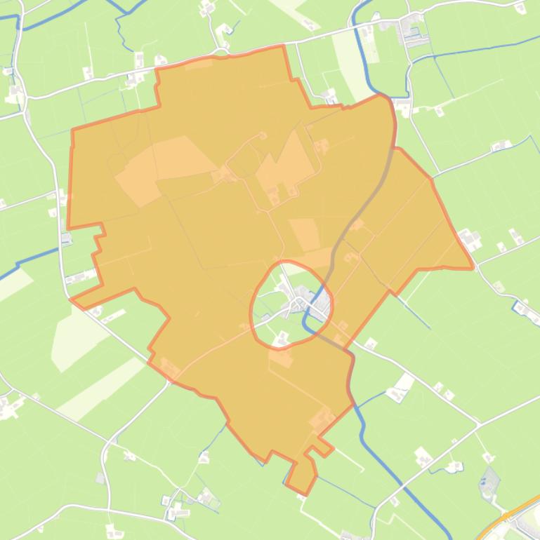 Kaart van de buurt Verspreide huizen Tirns.