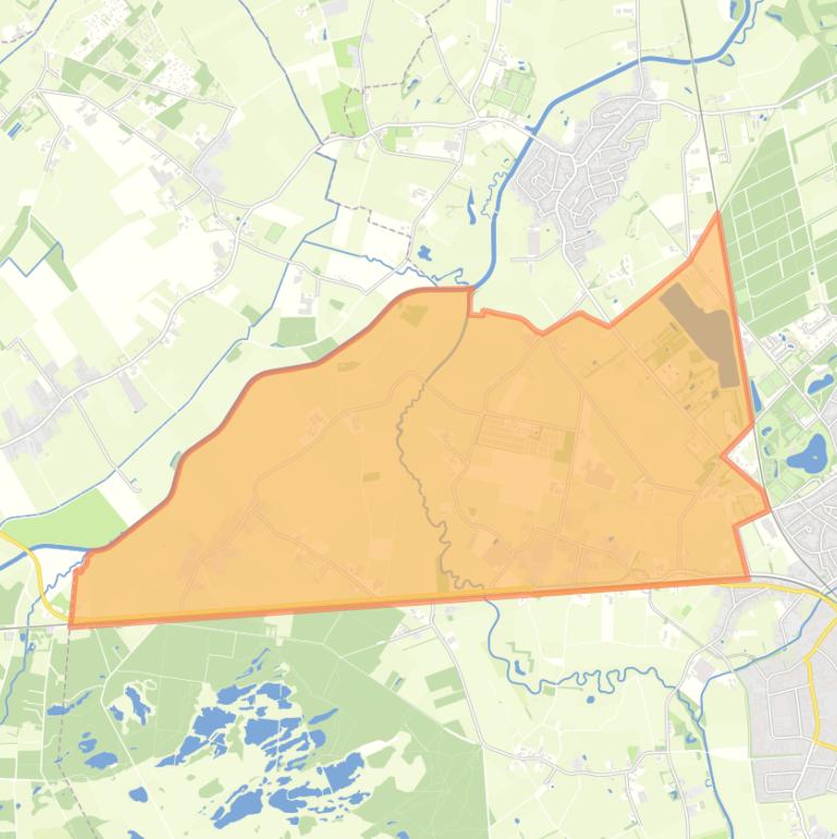 Kaart van de buurt Verspreide huizen Tongeren Luissel en Nergena.