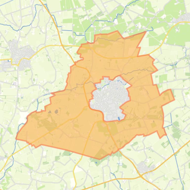 Kaart van de buurt Verspreide huizen Tubbergen.