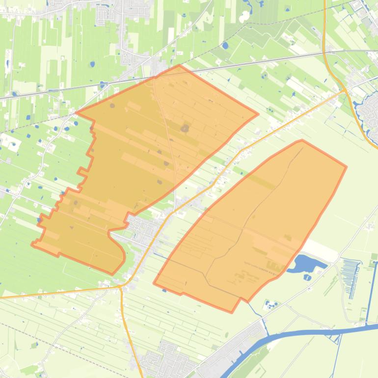 Kaart van de buurt Verspreide huizen Twijzel.