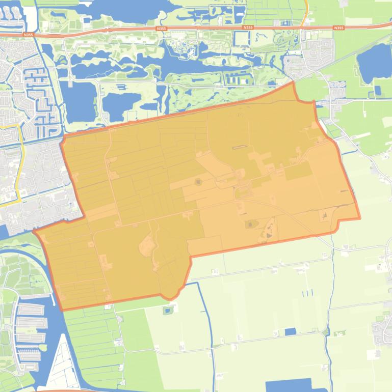 Kaart van de buurt Verspreide huizen Tytsjerk.