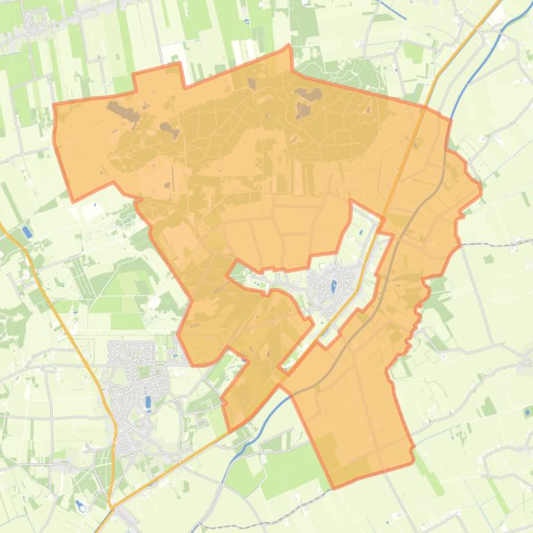 Kaart van de buurt Verspreide huizen Uffelte.