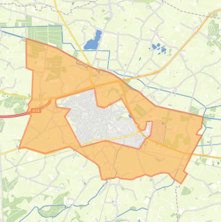 Kaart van de buurt Verspreide huizen Varsseveld.