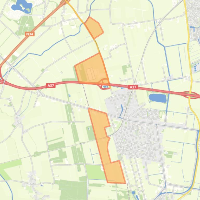 Kaart van de buurt Verspreide huizen Veenoord.