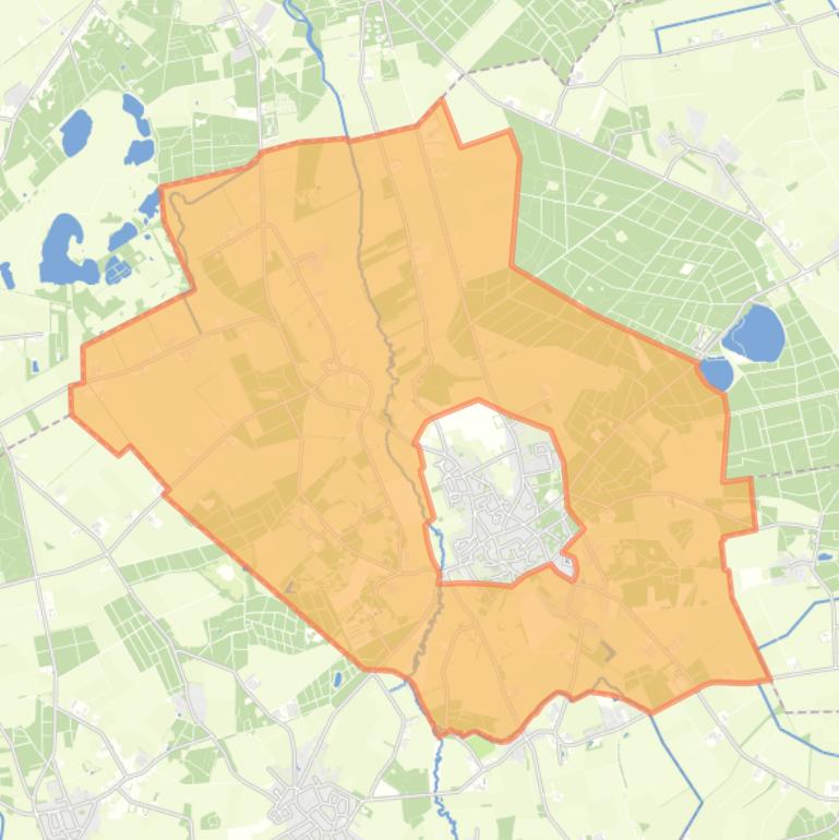 Kaart van de buurt Verspreide huizen Vessem.