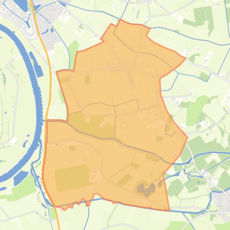 Kaart van de buurt Verspreide huizen Vierakker.