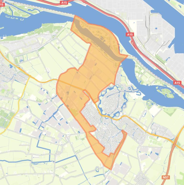 Kaart van de buurt Verspreide huizen.