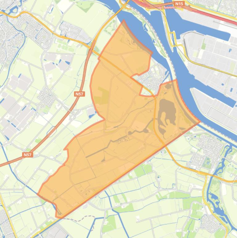 Kaart van de buurt Verspreide huizen.