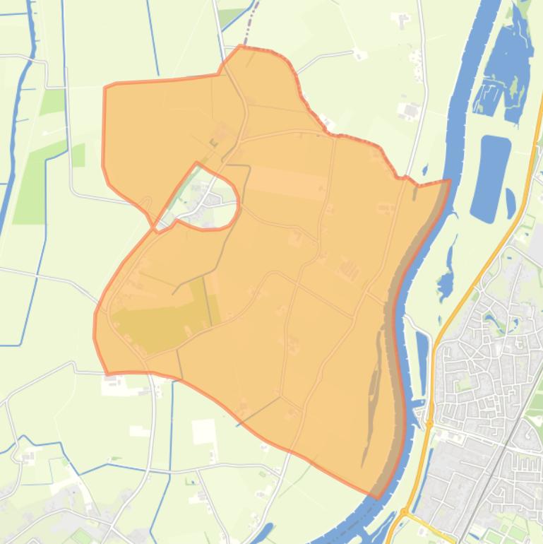Kaart van de buurt Verspreide huizen Vorchten.