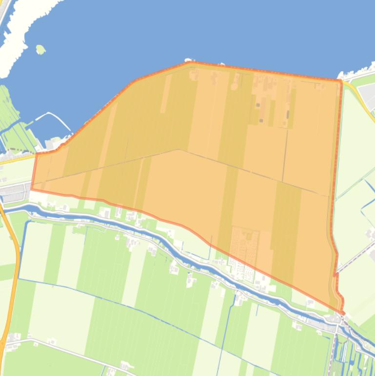 Kaart van de buurt Verspreide huizen Vriezekoopse polder.