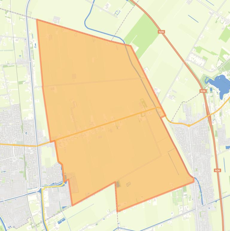 Kaart van de buurt Verspreide huizen Vroomshoop-Oost.