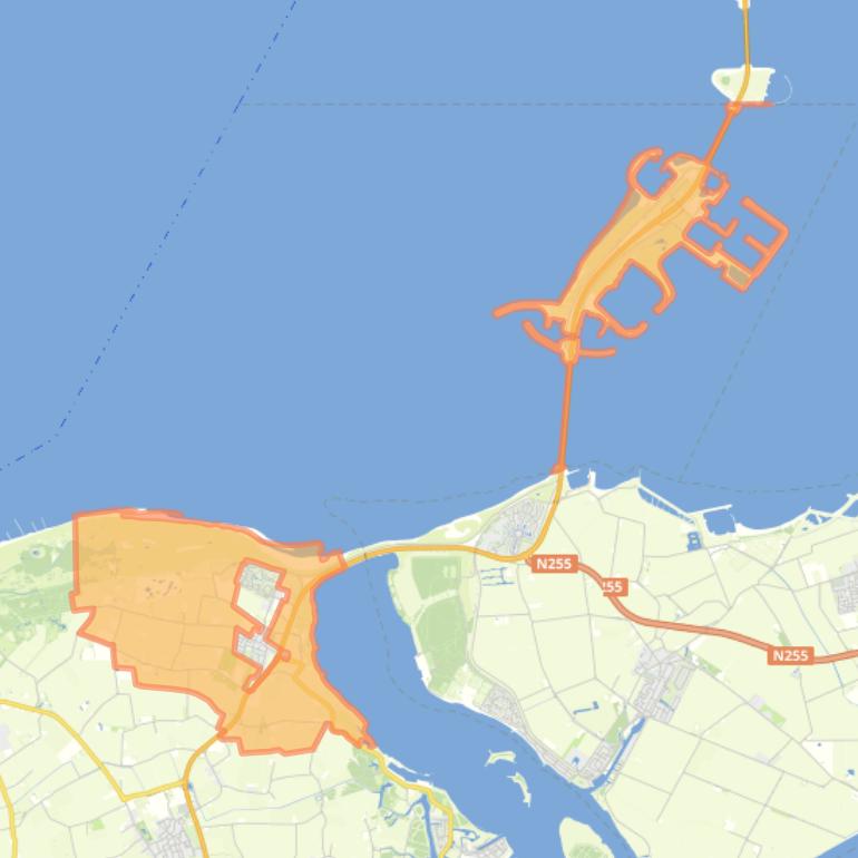 Kaart van de buurt Verspreide huizen Vrouwenpolder.