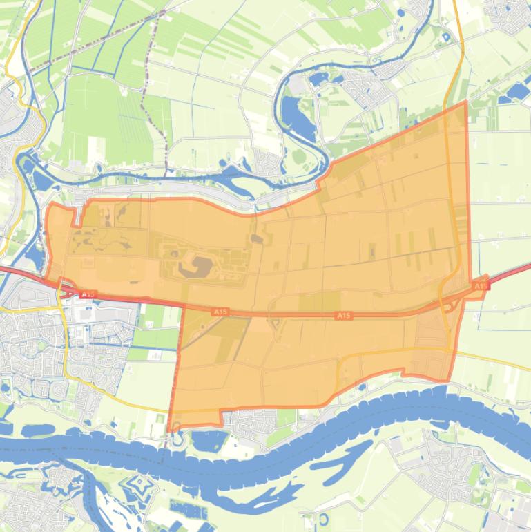 Kaart van de buurt Verspreide huizen Vuren.