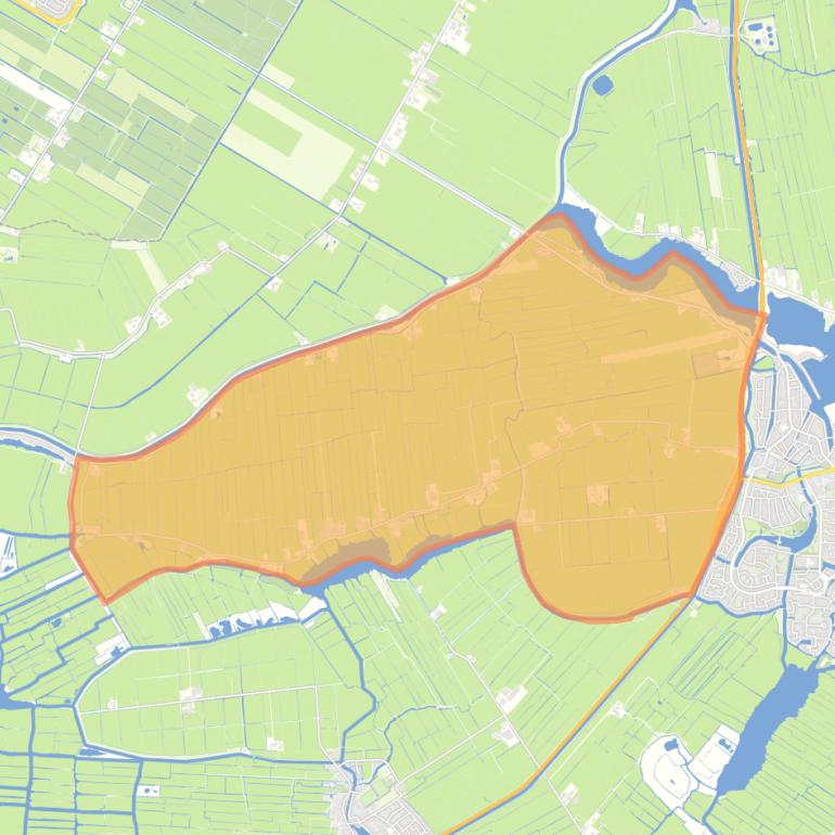 Kaart van de buurt Verspreide huizen.