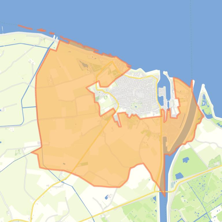 Kaart van de buurt Verspreide huizen Wemeldinge.