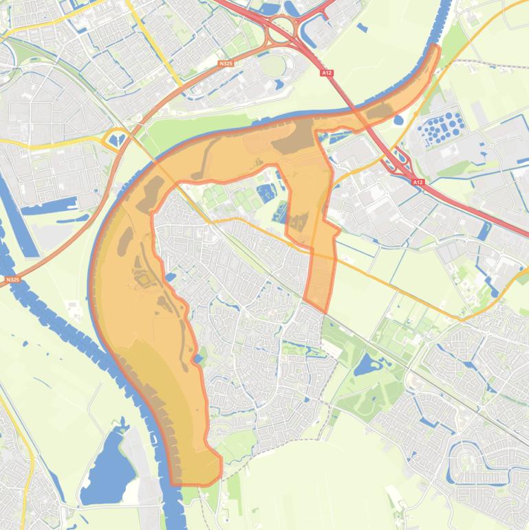 Kaart van de buurt Verspreide huizen Westervoort.