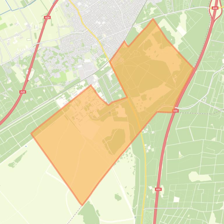 Kaart van de buurt Verspreide huizen Wezepse Heide.