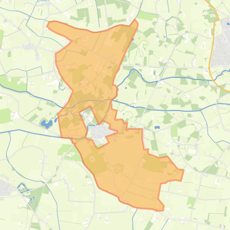 Kaart van de buurt Verspreide huizen Wichmond.