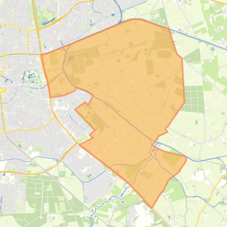 Kaart van de buurt Verspreide huizen wijk 17.