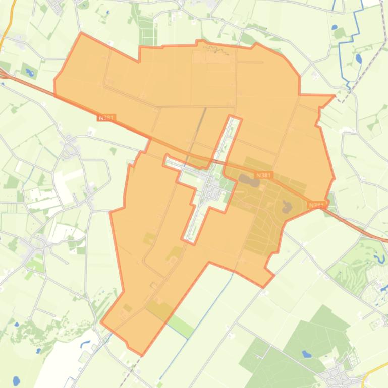 Kaart van de buurt Verspreide huizen Witteveen.