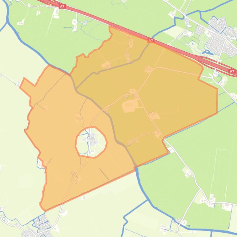 Kaart van de buurt Verspreide huizen Wolsum.
