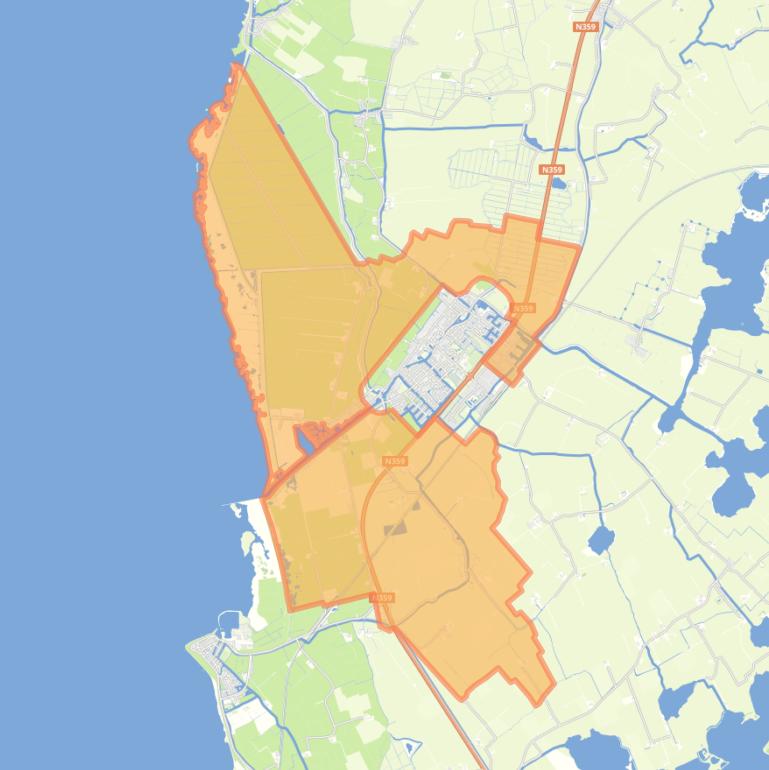 Kaart van de buurt Verspreide huizen Workum.