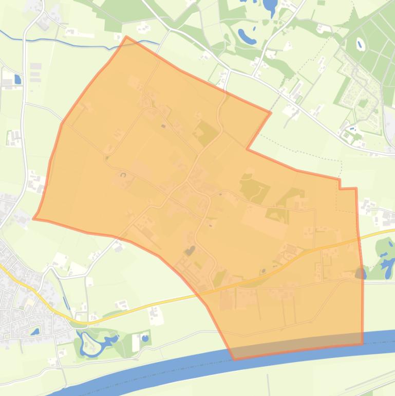 Kaart van de buurt Verspreide huizen Worsum.