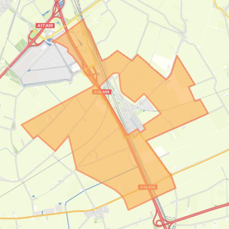 Kaart van de buurt Verspreide huizen Zevenbergschen Hoek.