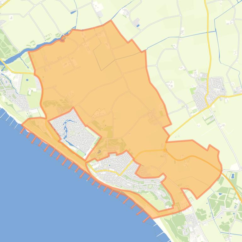 Kaart van de buurt Verspreide huizen Zoutelande.