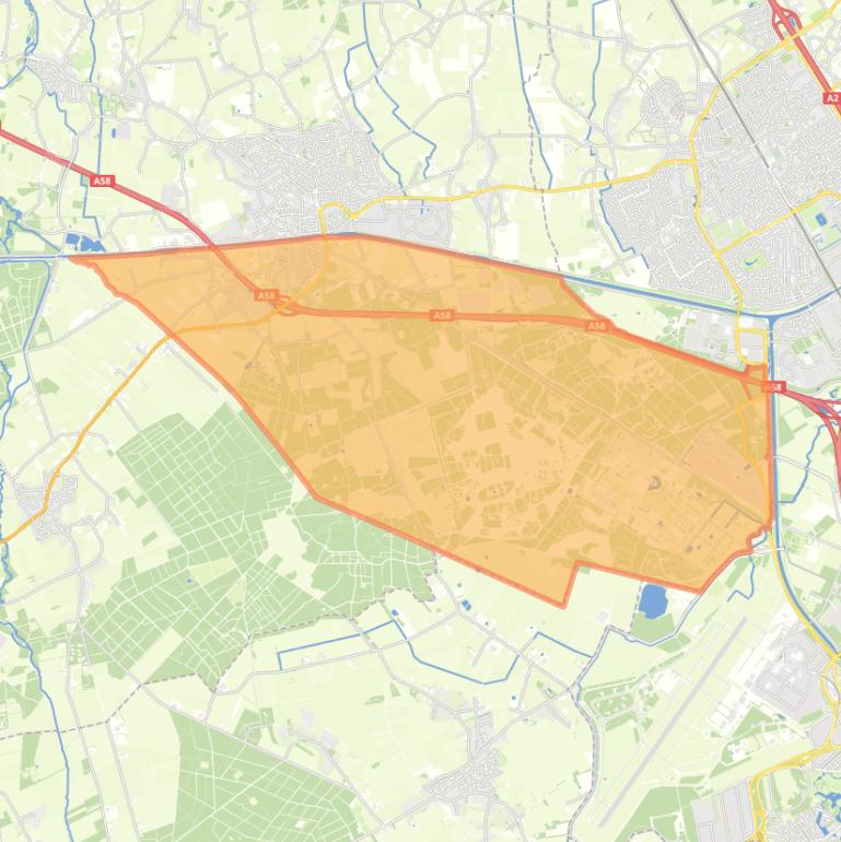 Kaart van de buurt Verspreide huizen Zuid-Oirschotse Heide.