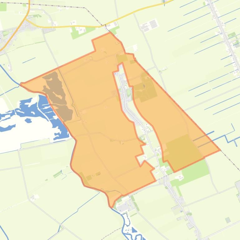 Kaart van de buurt Verspreide huizen Zuidlaarderveen.