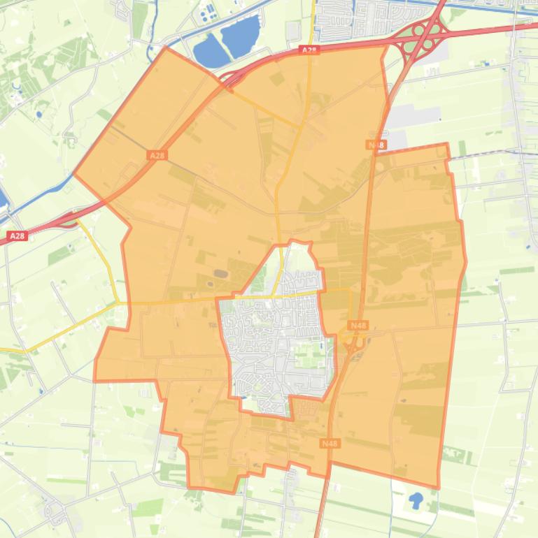 Kaart van de buurt Verspreide huizen Zuidwolde.