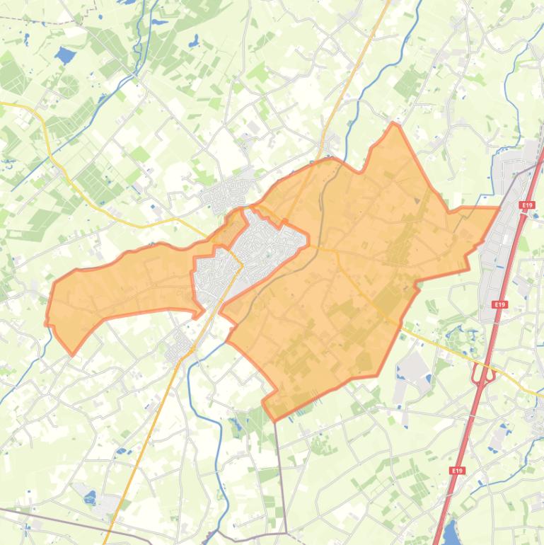 Kaart van de buurt Verspreide huizen Zundert.