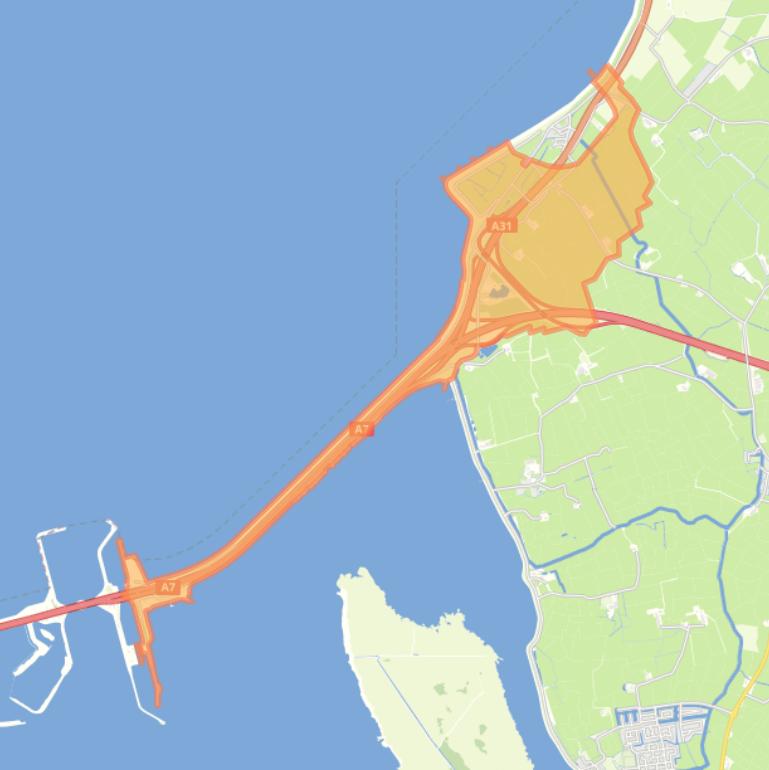 Kaart van de buurt Verspreide huizen Zurich.