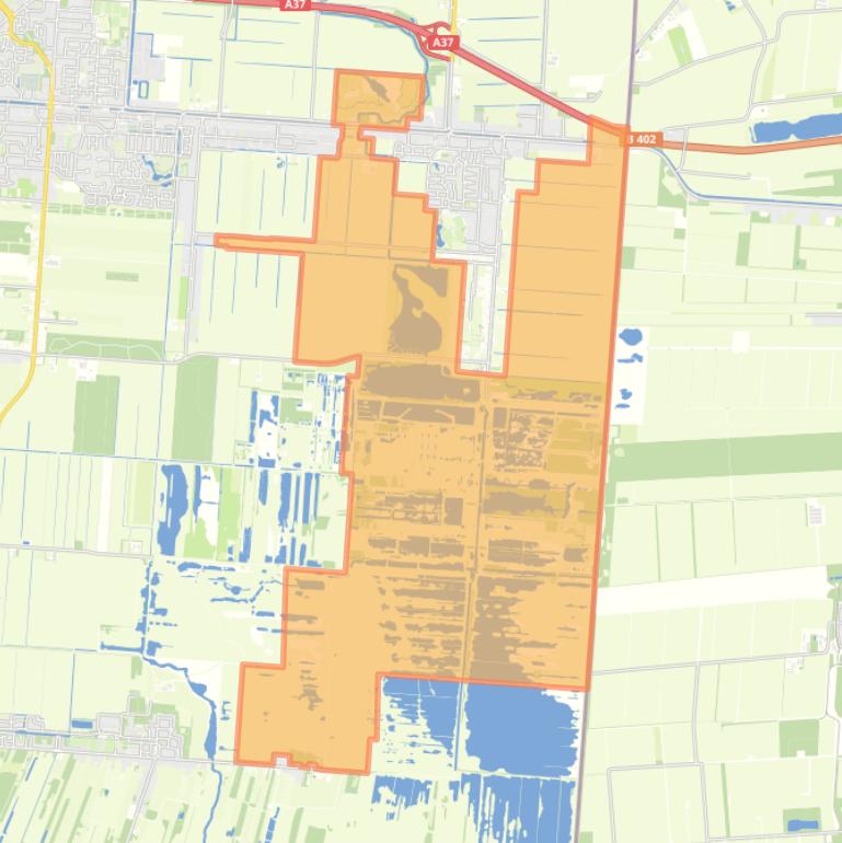 Kaart van de buurt Verspreide huizen Zwartemeer.