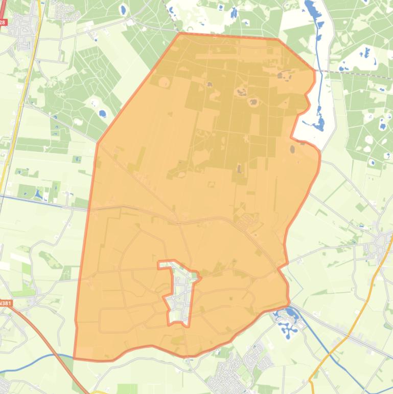 Kaart van de buurt Verspreide huizen Zwiggelte.