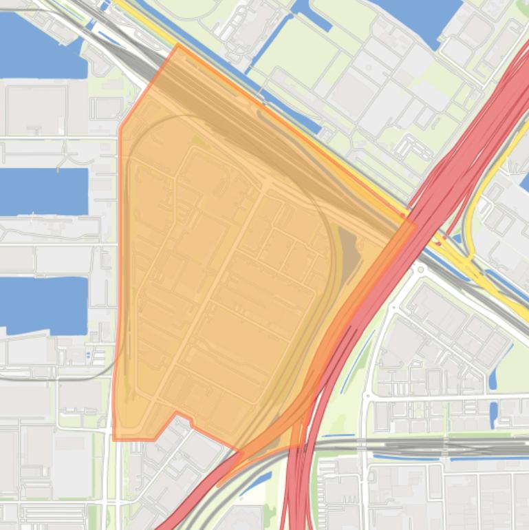 Kaart van de buurt Vervoerscentrum.