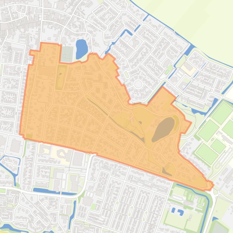 Kaart van de buurt Vervoornepolder noord.