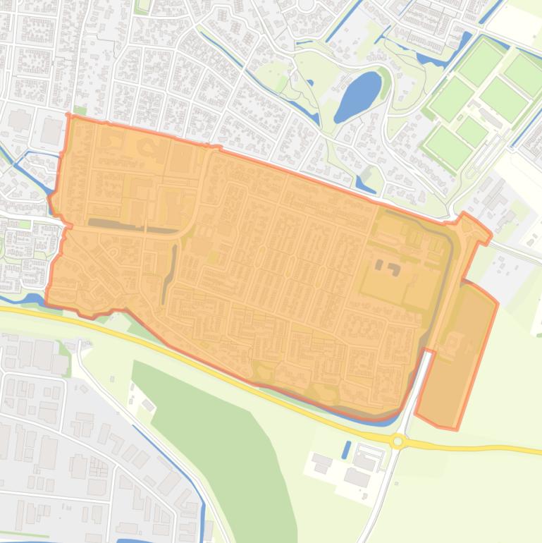 Kaart van de buurt Vervoornepolder zuid.