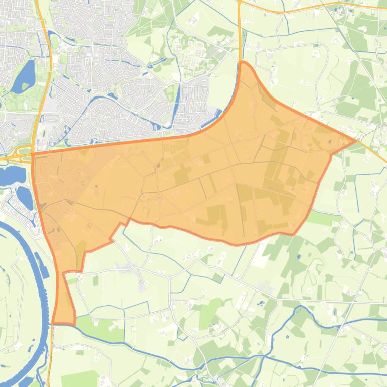 Kaart van de buurt Vespreide huizen Leesten.