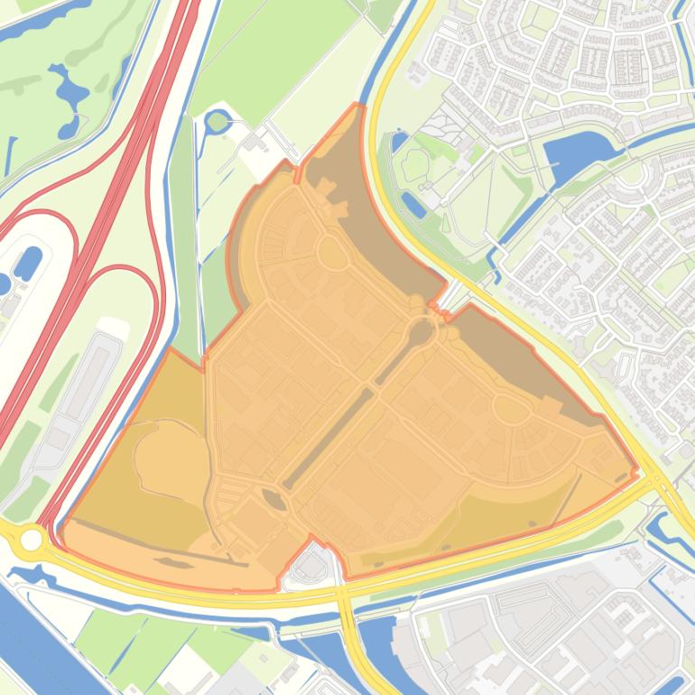 Kaart van de buurt Vesten.