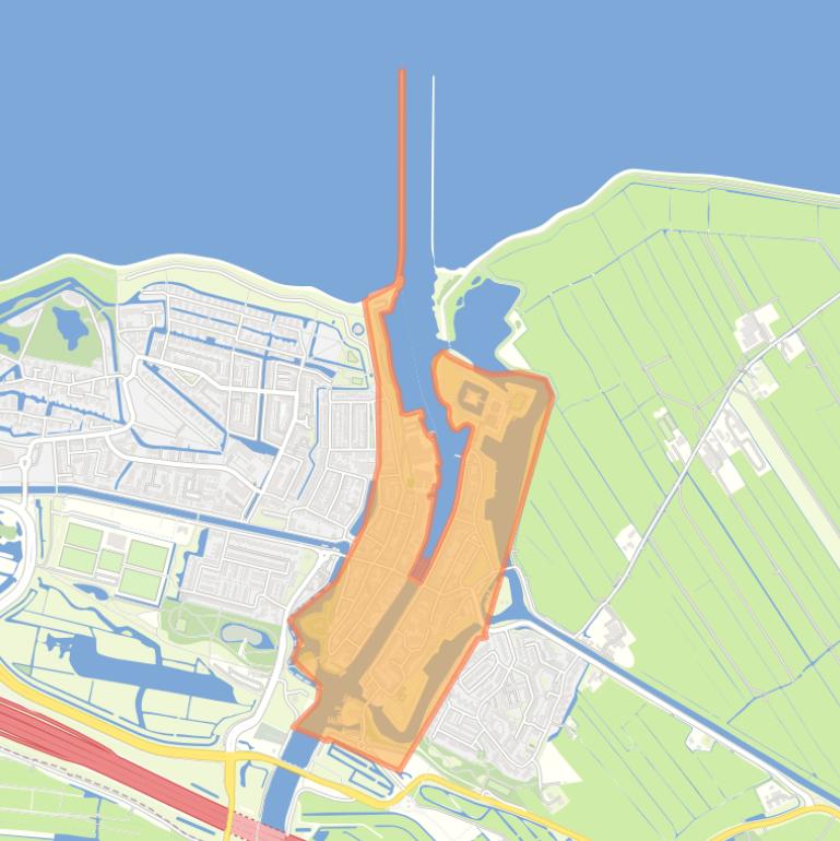 Kaart van de buurt Vesting Muiden.