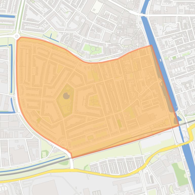 Kaart van de buurt Vettenoordse Polder Oost.